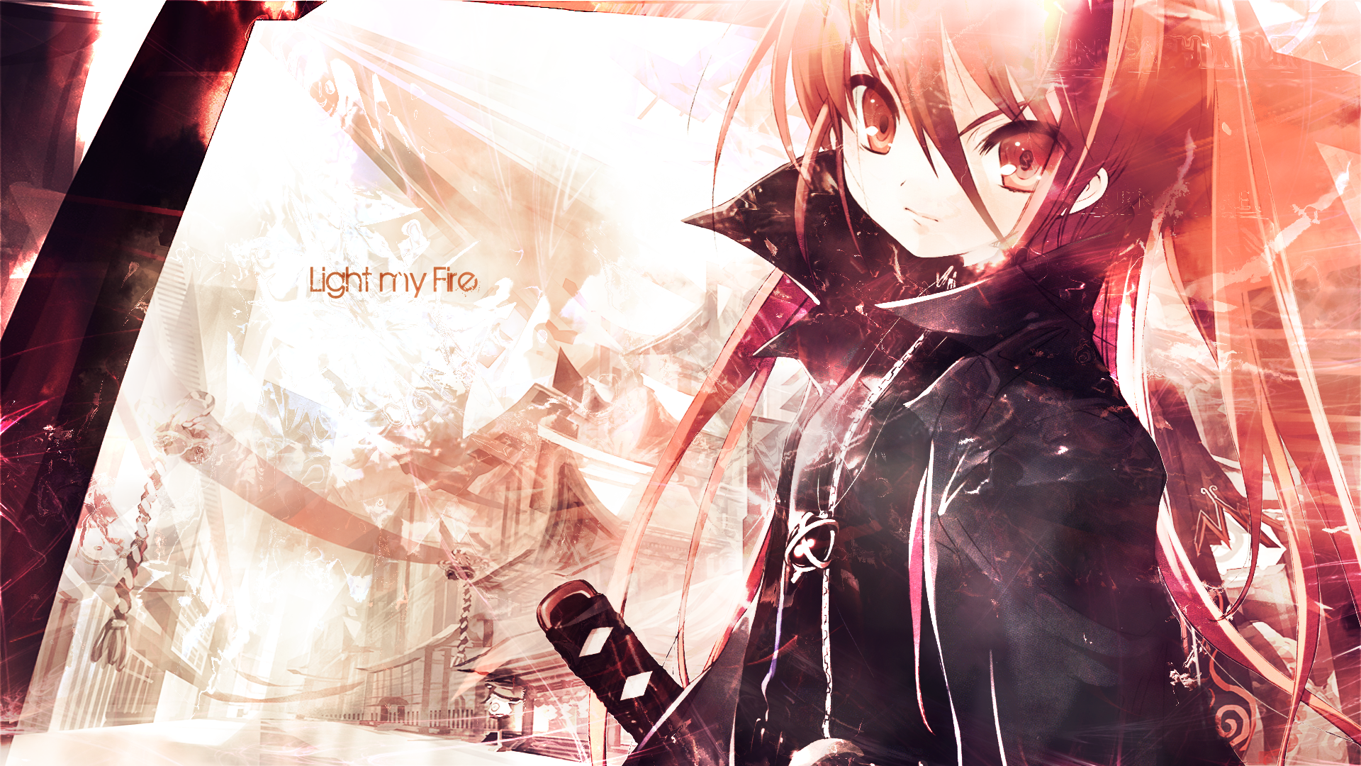 Shana from Shakugan no Shana with a sword HD Wallpaper