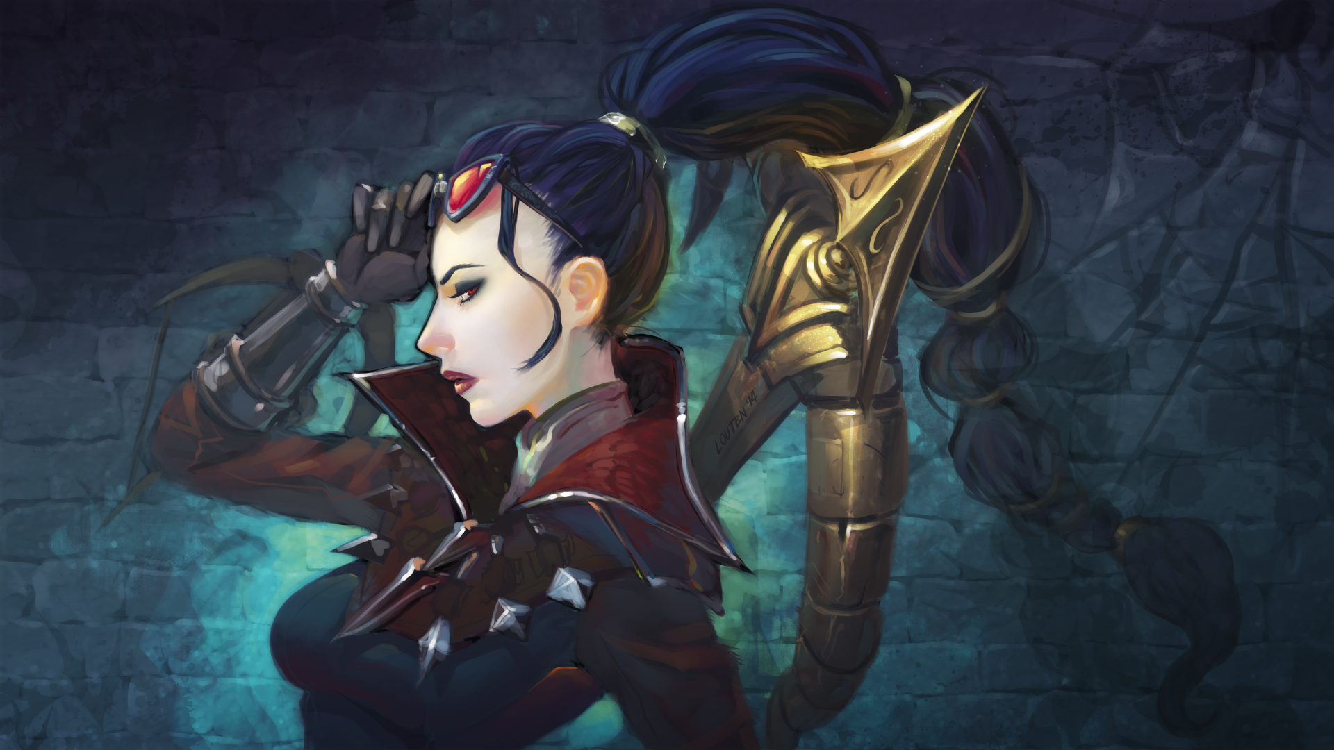 Vayne from League of Legends with a crossbow HD Wallpaper