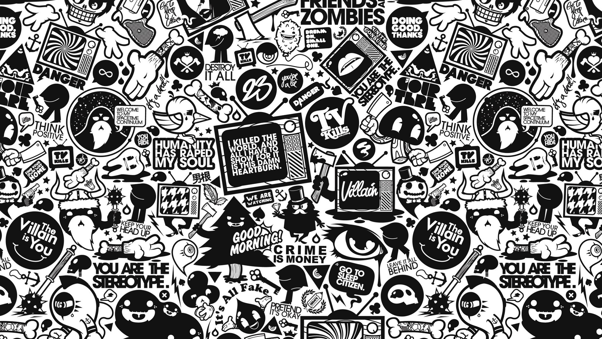 Jared Nickerson artwork with typography and eyes HD Wallpaper