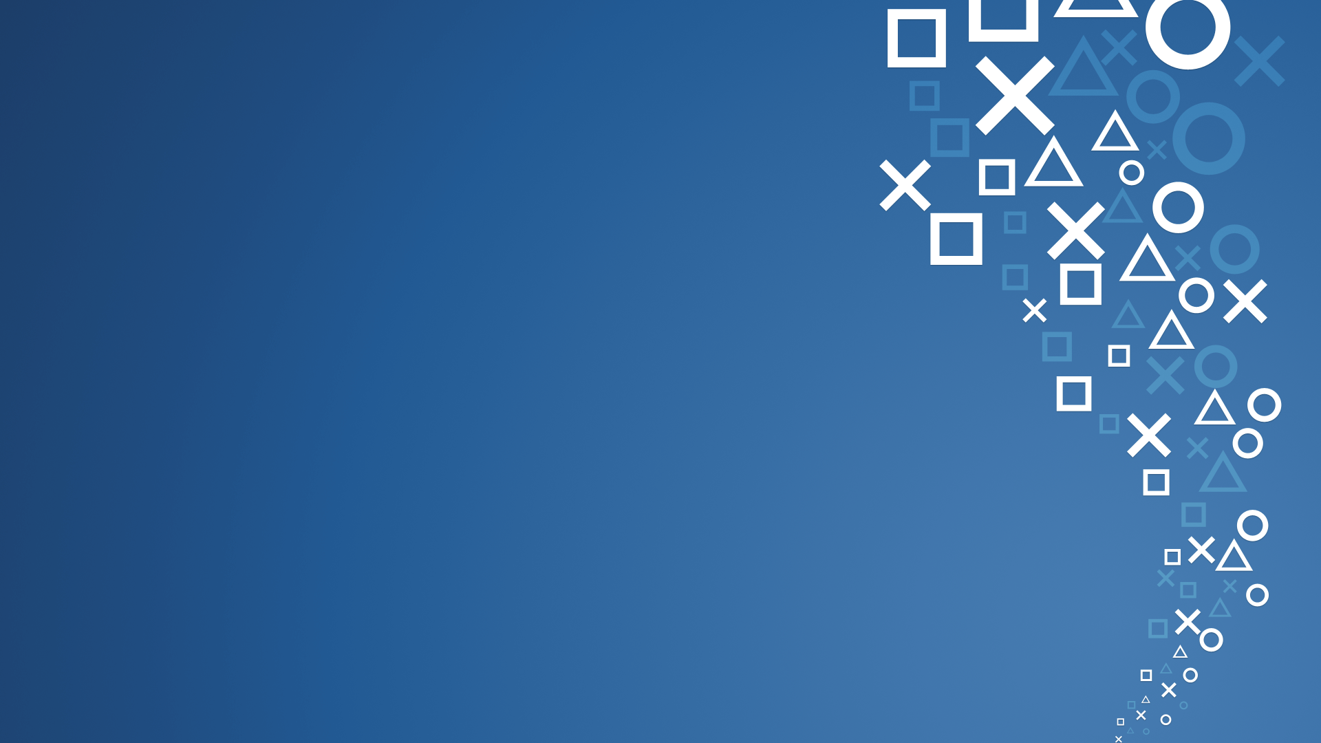 PlayStation Symbols Flowing on a Blue Background HD Wallpaper