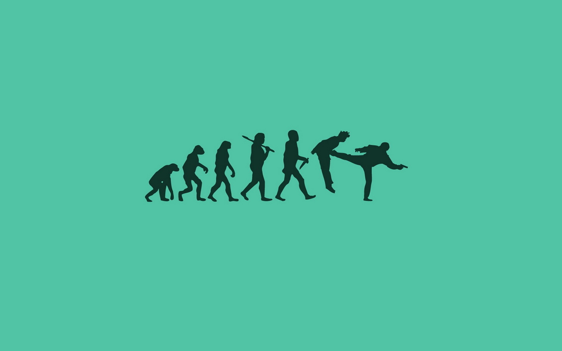 Evolution of man to martial arts HD Wallpaper