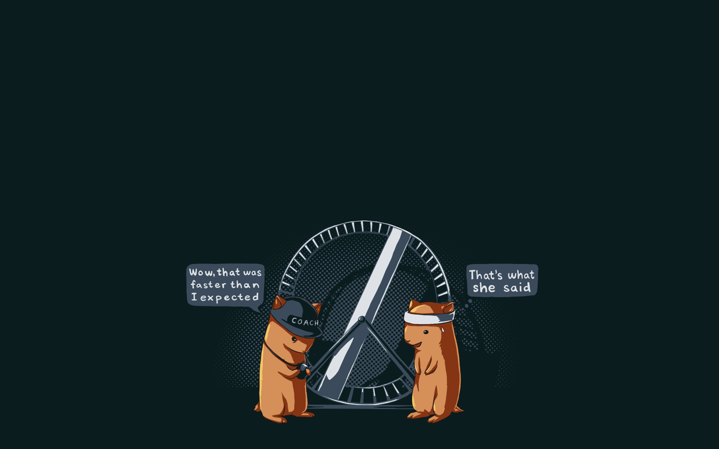 Hamsters in a gym with a speed gauge HD Wallpaper