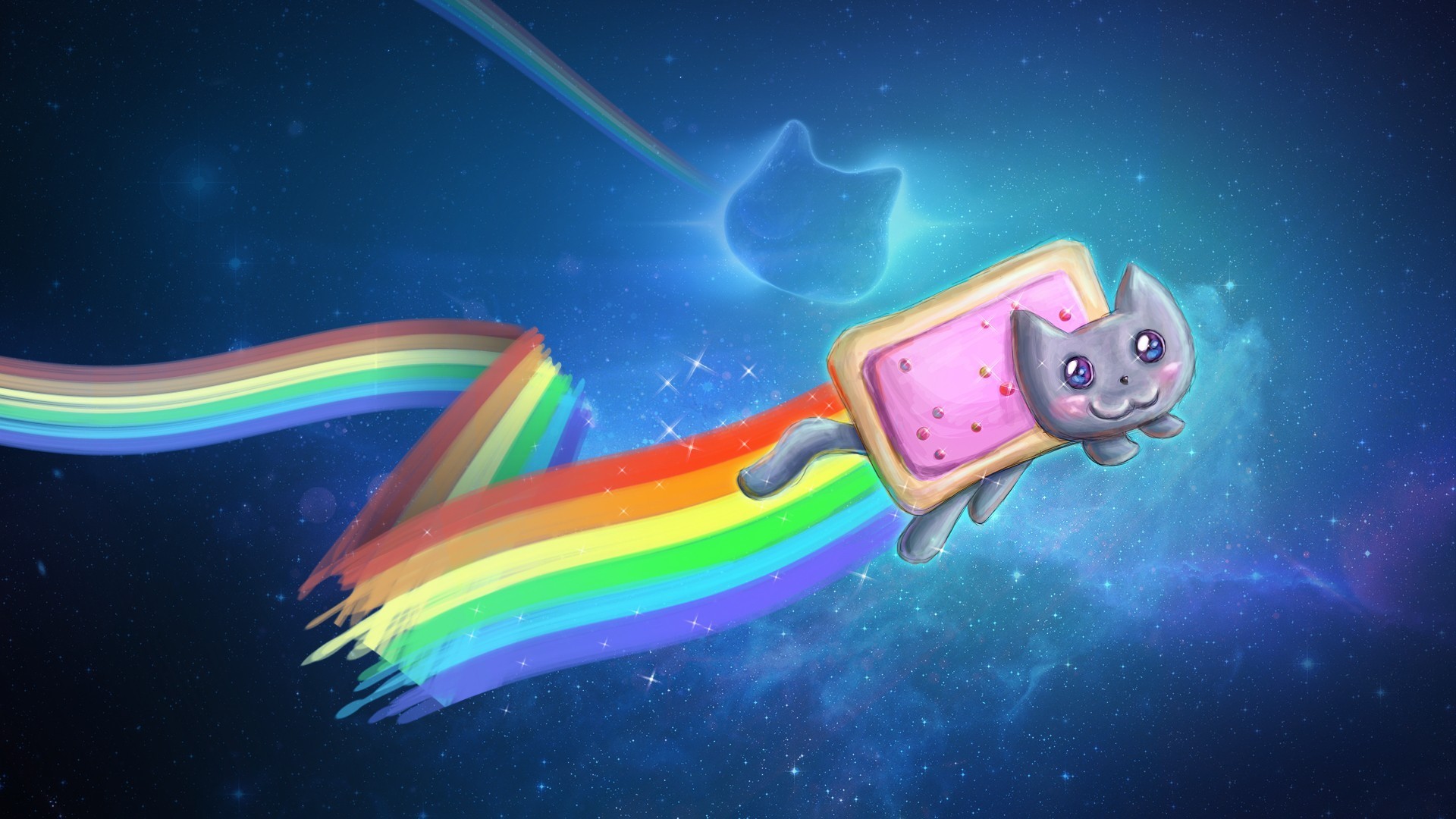 Cartoon Nyan Cat Video Games HD Wallpaper