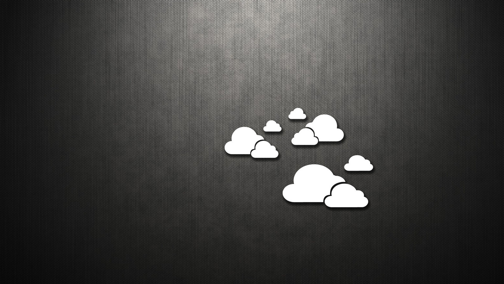 Minimalist white clouds on a dark textured background HD Wallpaper