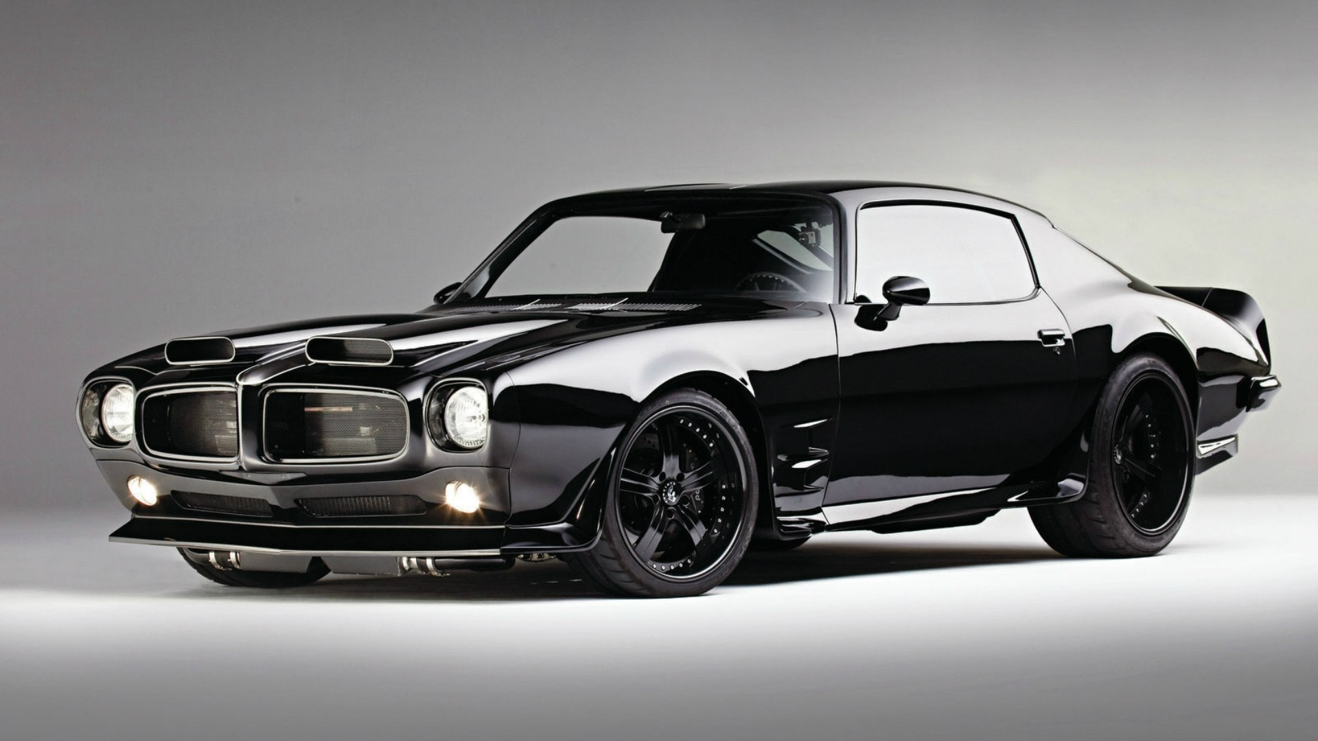 Black Pontiac Firebird muscle car HD Wallpaper