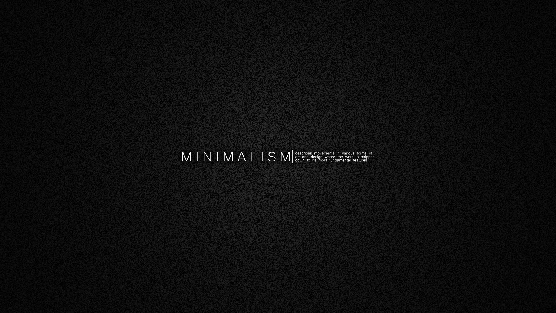 Minimalism definition on a dark textured background HD Wallpaper