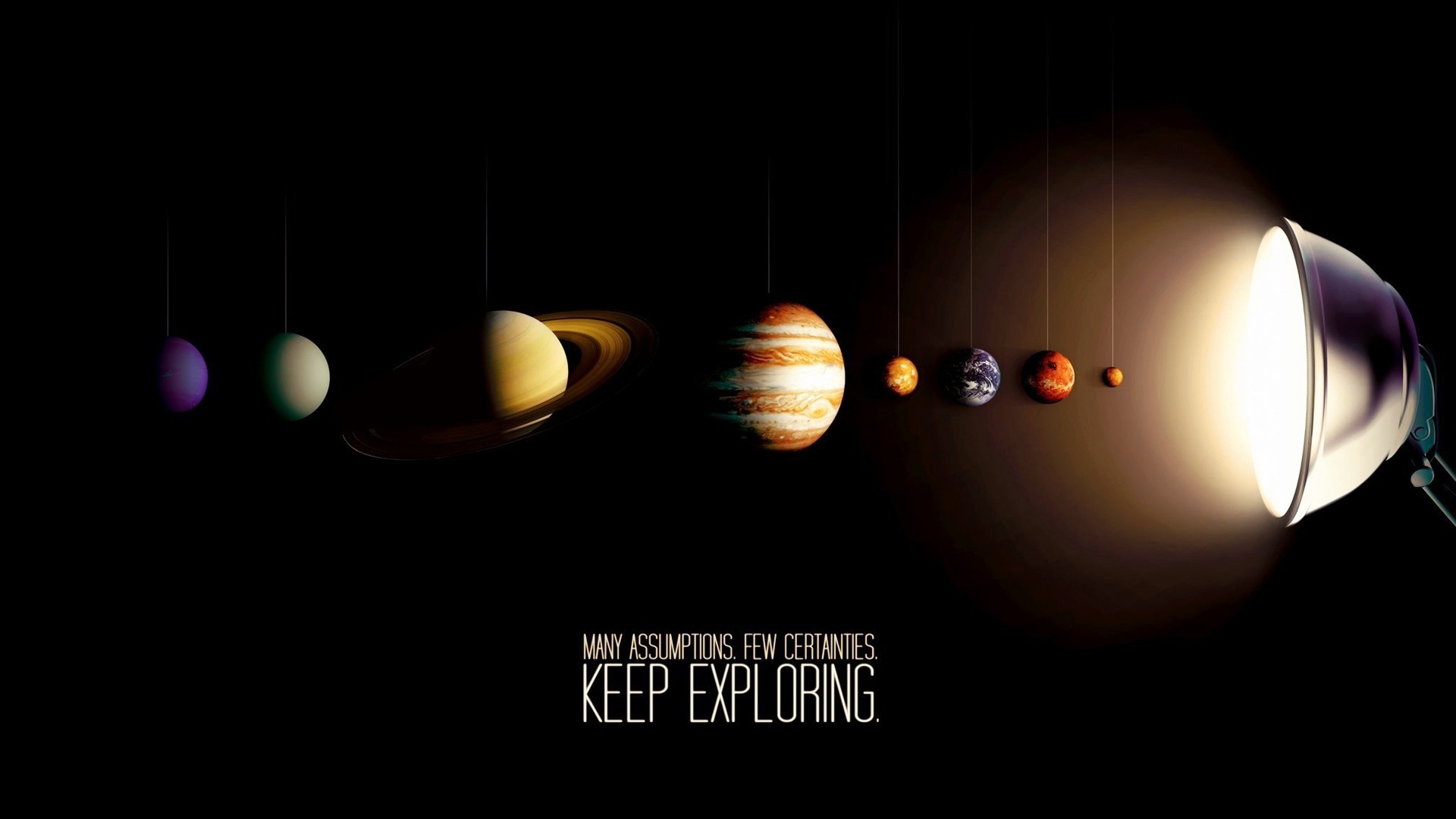 Digital Art Planet Solar 2 Space Art Light Bulb HD Wallpaper