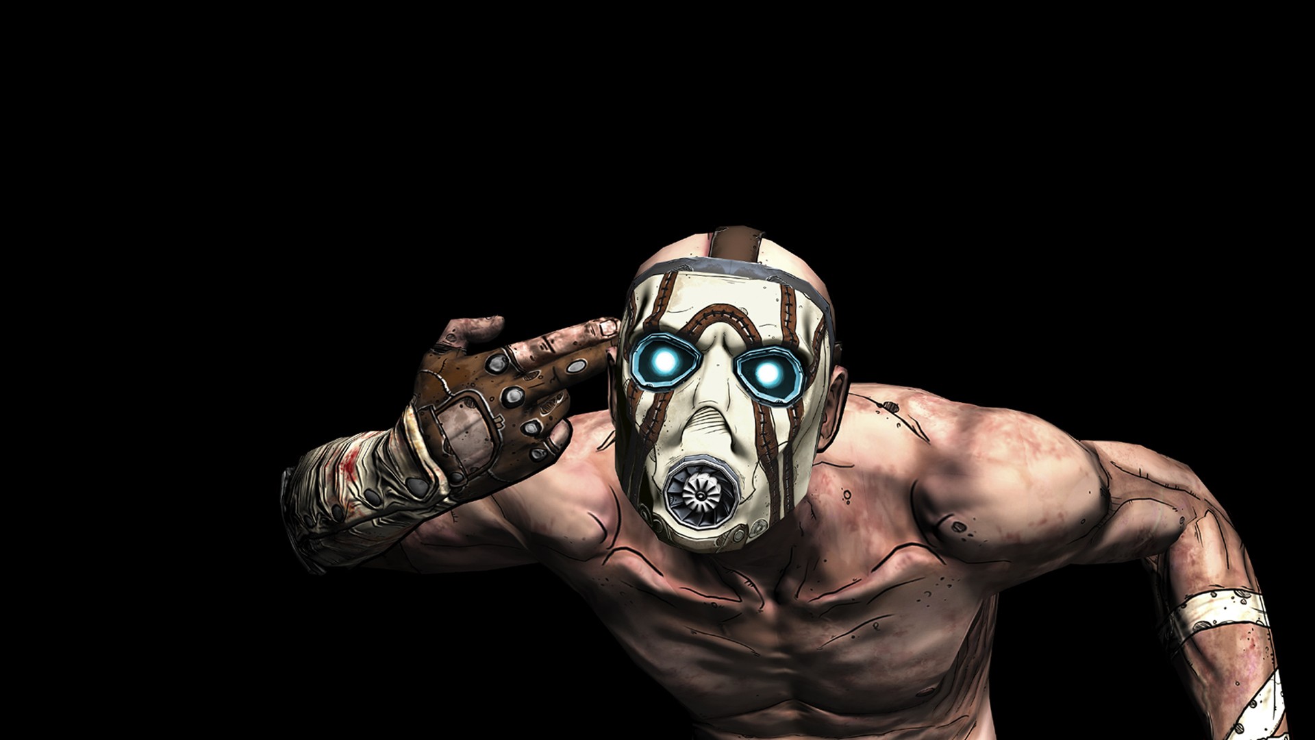 Borderlands 2 Psycho with finger gun HD Wallpaper