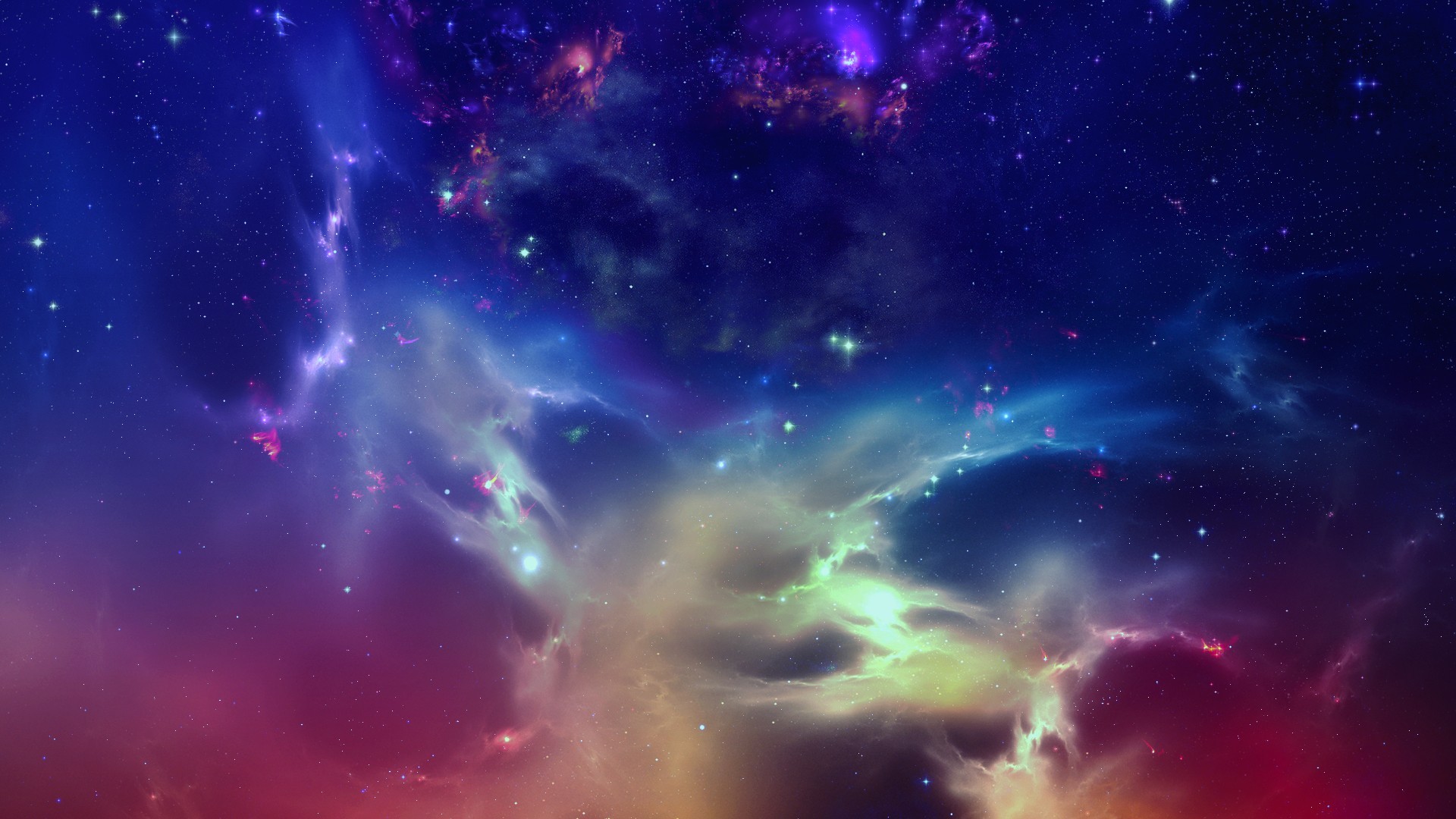 Colorful nebula and stars in deep space HD Wallpaper