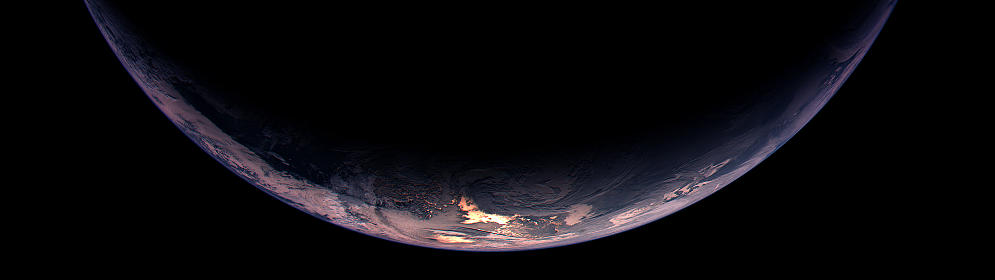 Earth from space with city lights visible HD Wallpaper