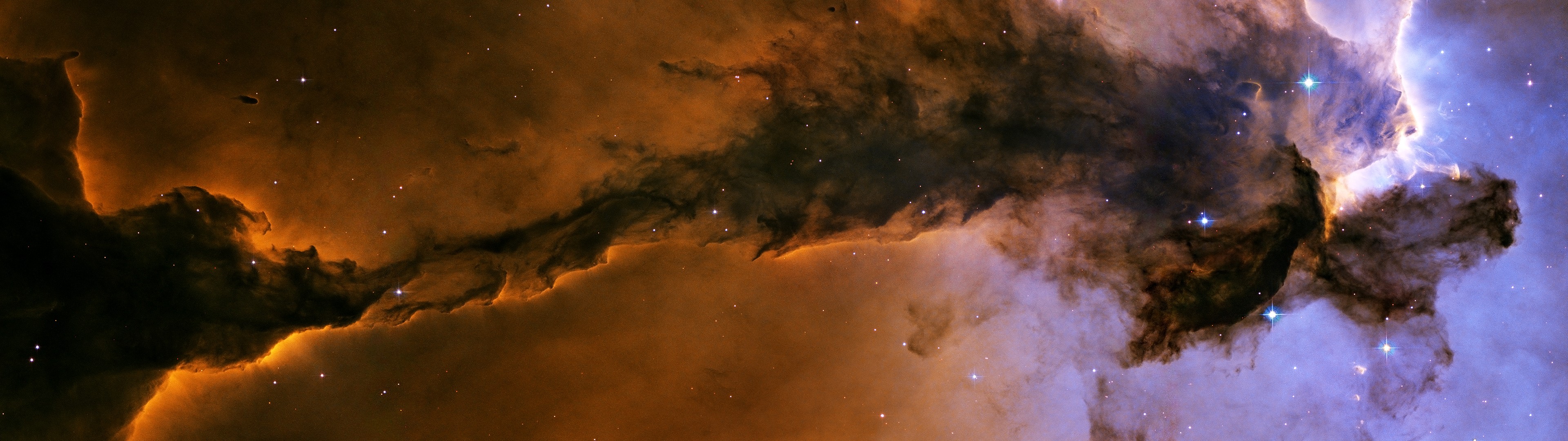 Dark Nebula and Stars in Space HD Wallpaper