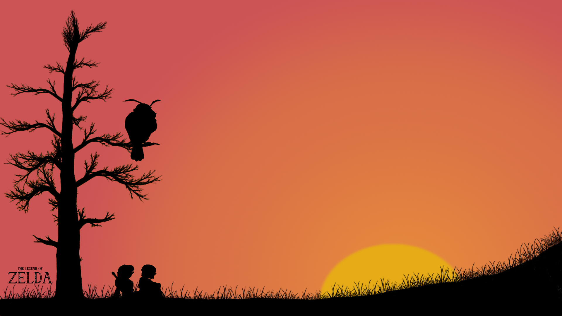 The Legend of Zelda Silhouette Sunset HD Wallpaper