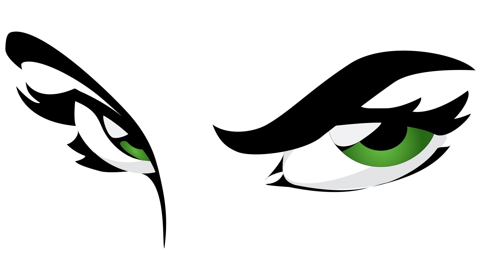 Minimalist artwork of green eyes HD Wallpaper
