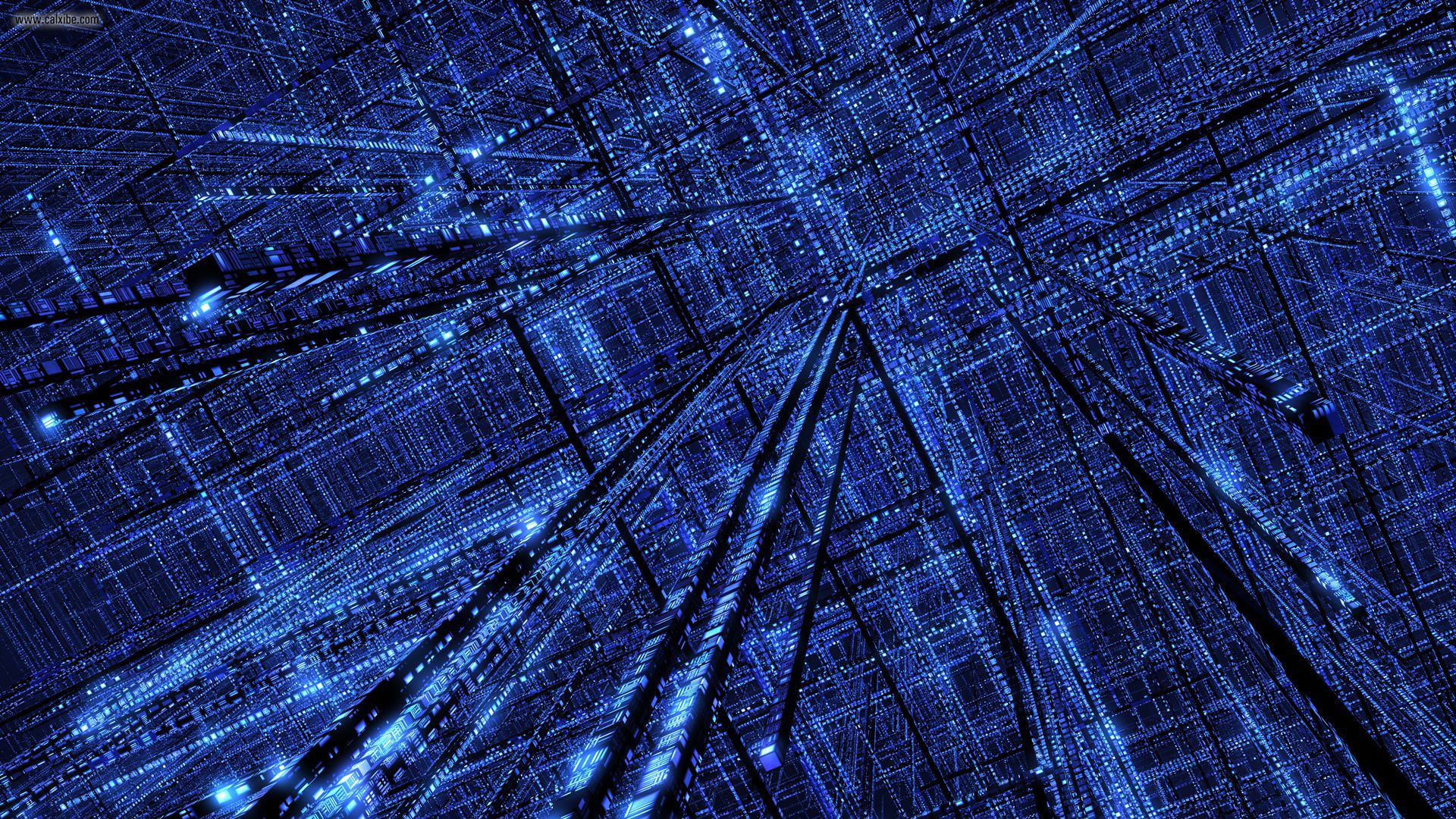 Digital Blasphemy technology grid blue abstract art HD Wallpaper