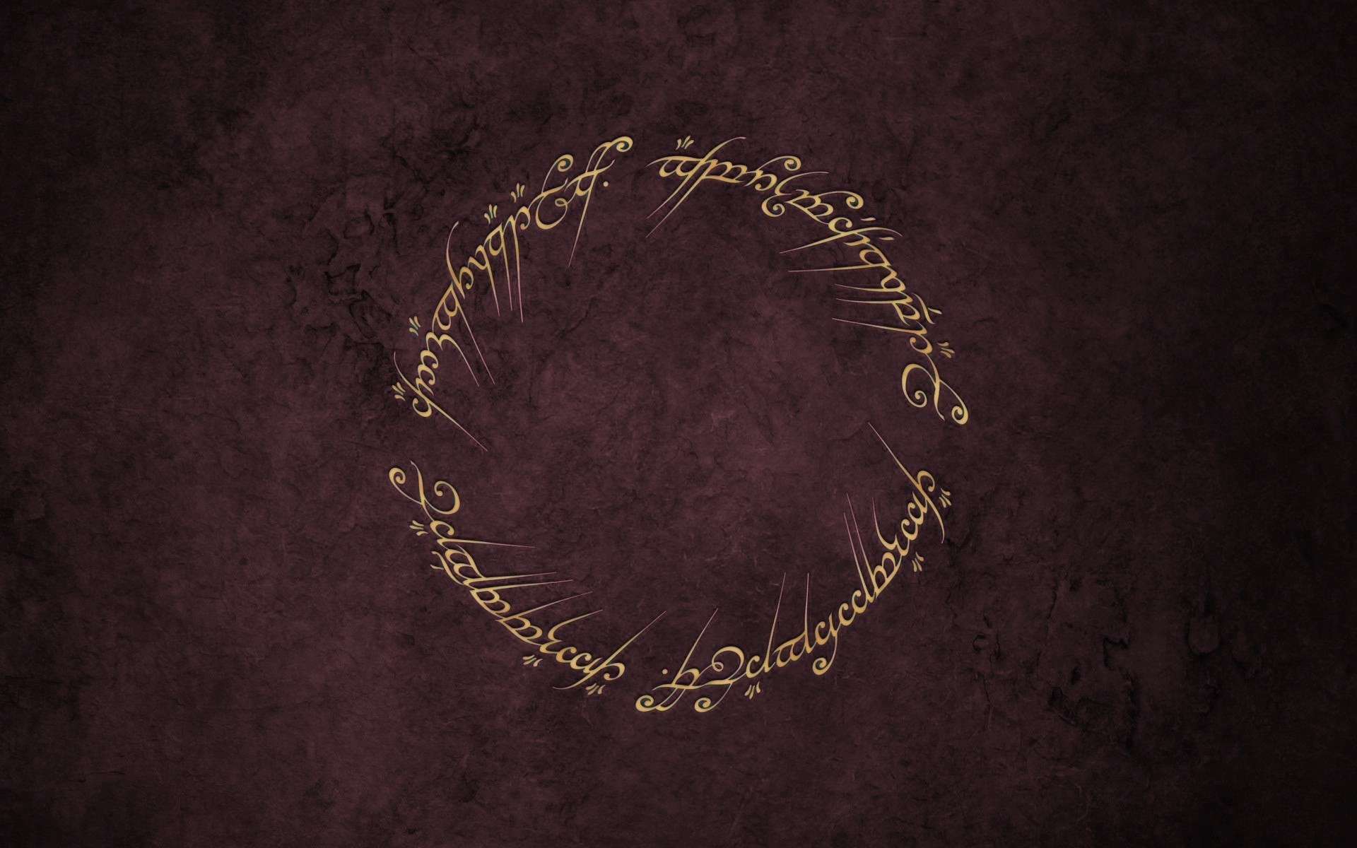 The Lord of the Rings inscription on a dark background HD Wallpaper