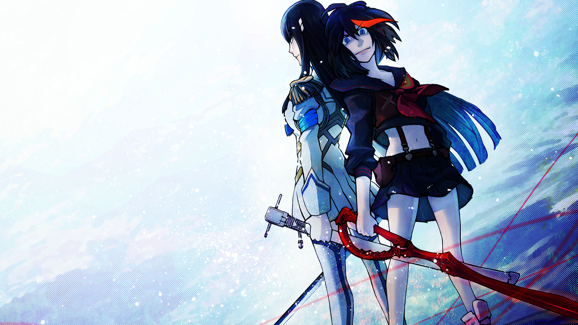 Ryuko Matoi and Satsuki Kiryuin from Kill la Kill HD Wallpaper