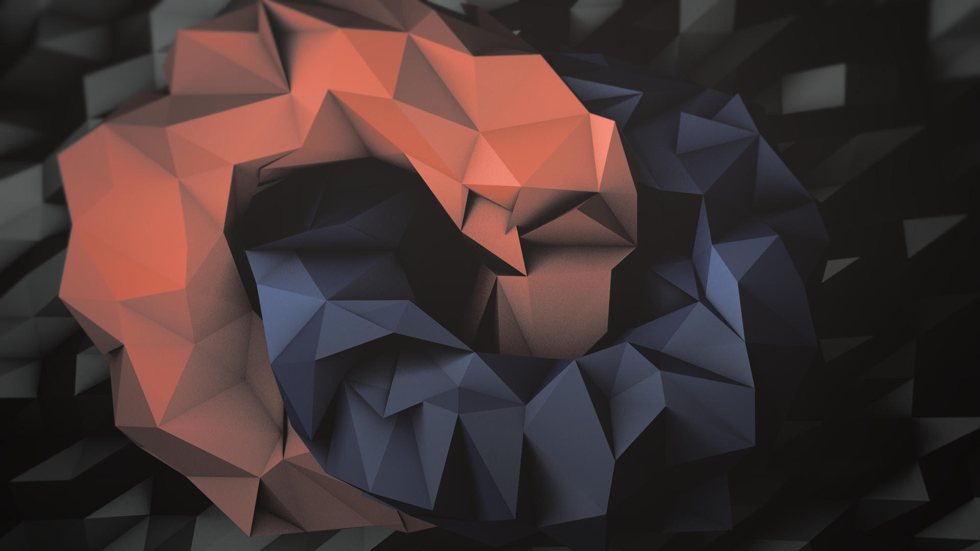 Low poly abstract digital art HD Wallpaper