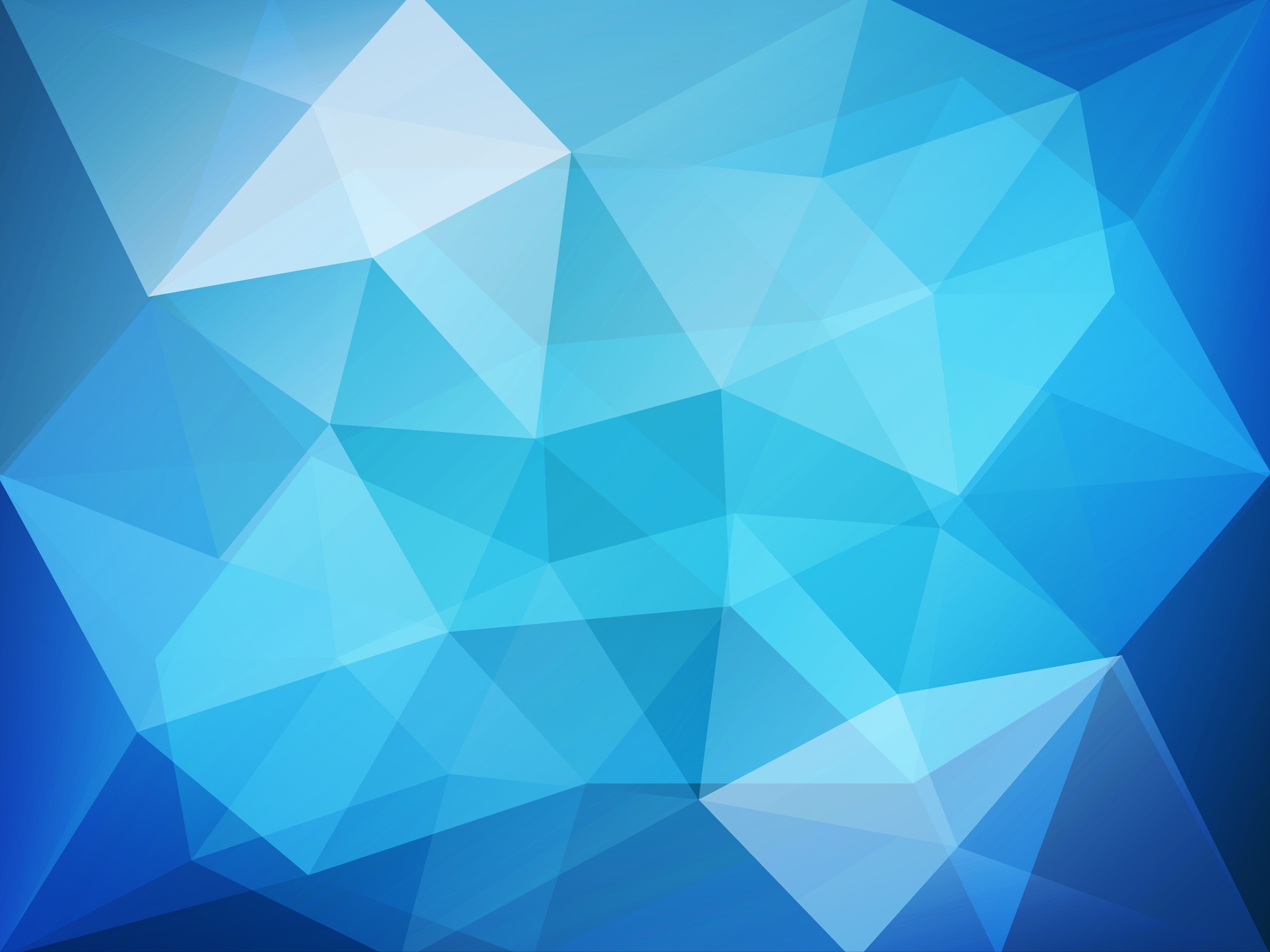 Abstract blue low poly digital art HD Wallpaper
