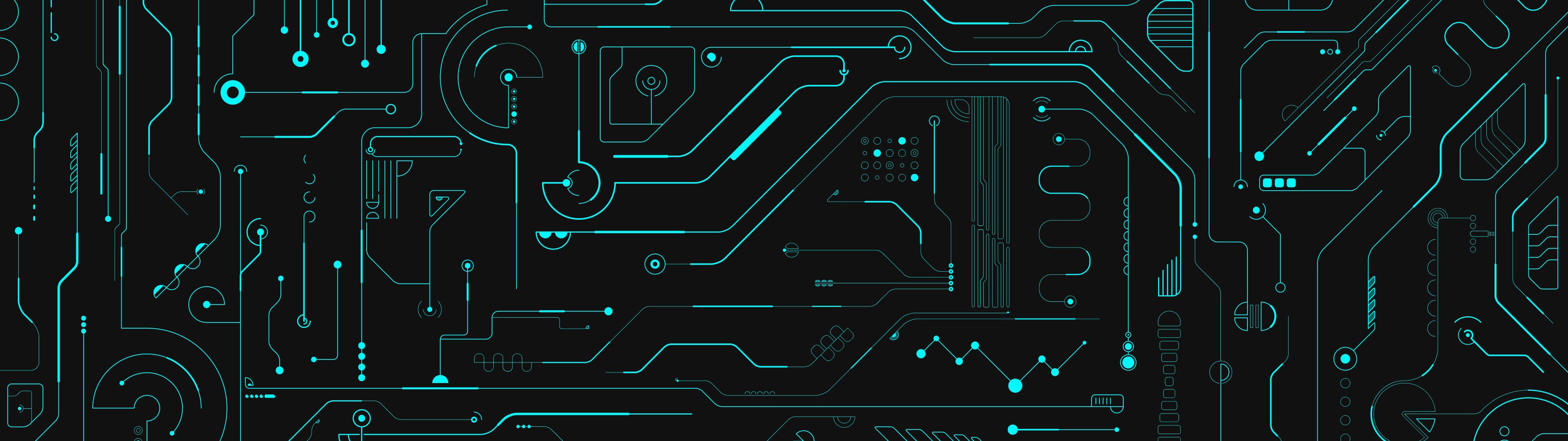 Abstract technological circuit board pattern HD Wallpaper