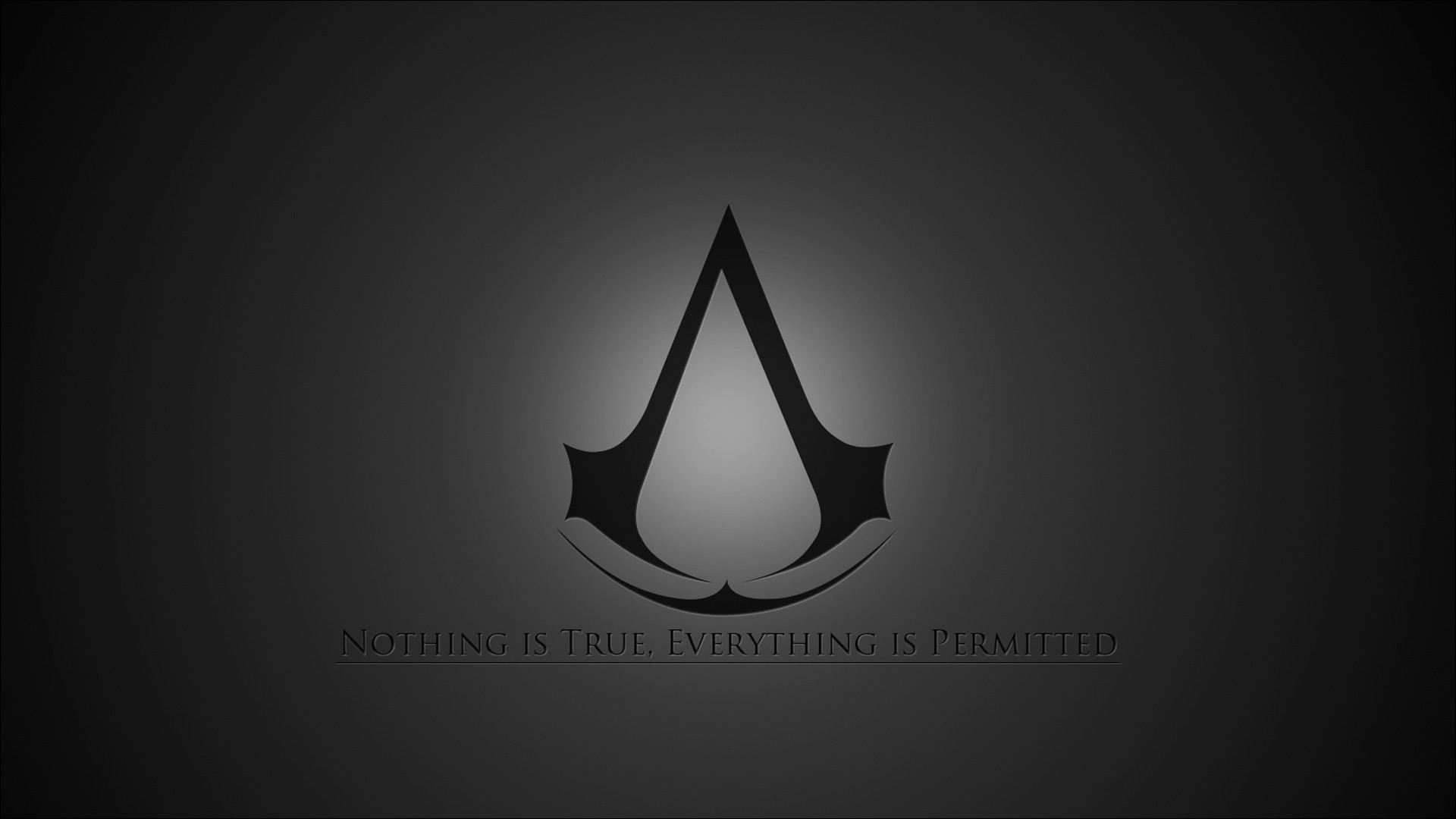 Assassin's Creed logo with motto HD Wallpaper