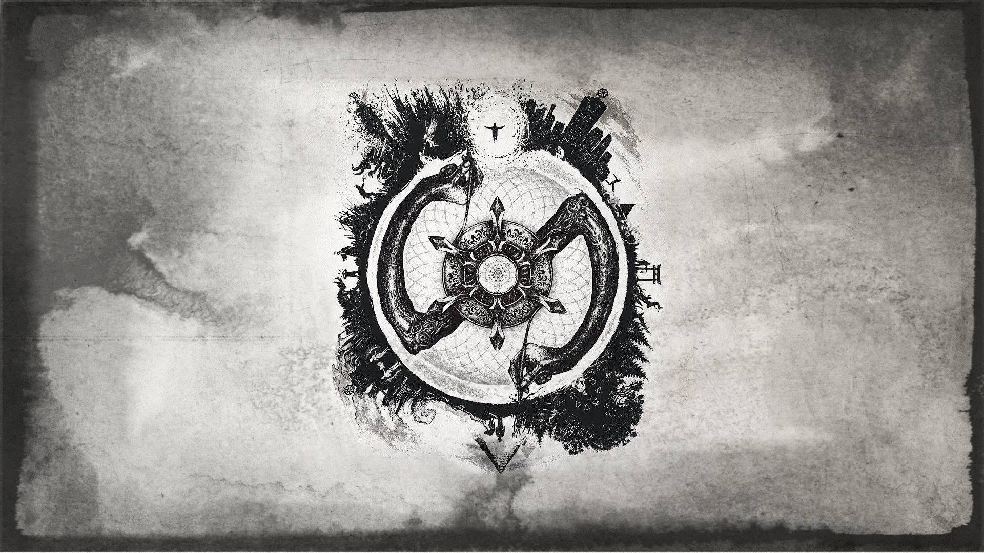 The Amanuensis artwork with circular design HD Wallpaper