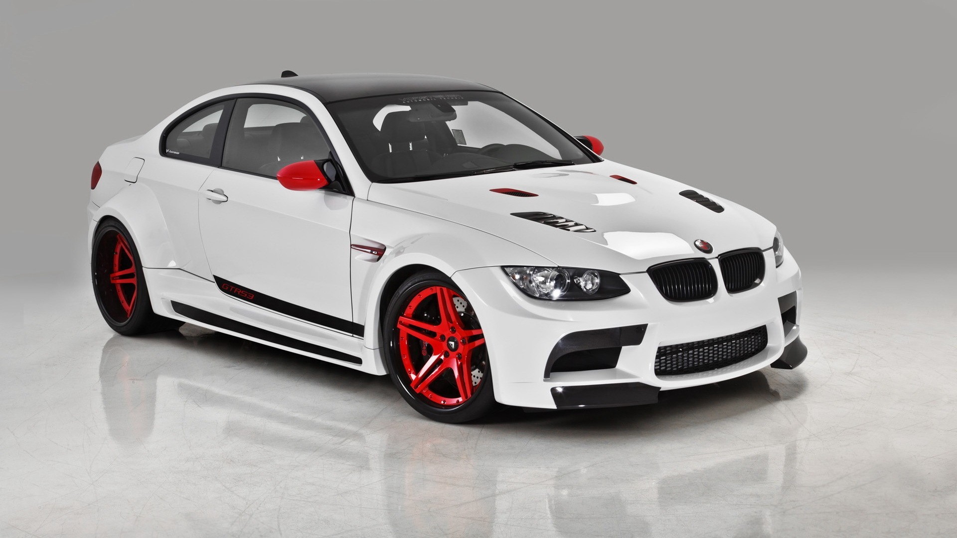 White BMW M3 Coupe with Red Accents HD Wallpaper