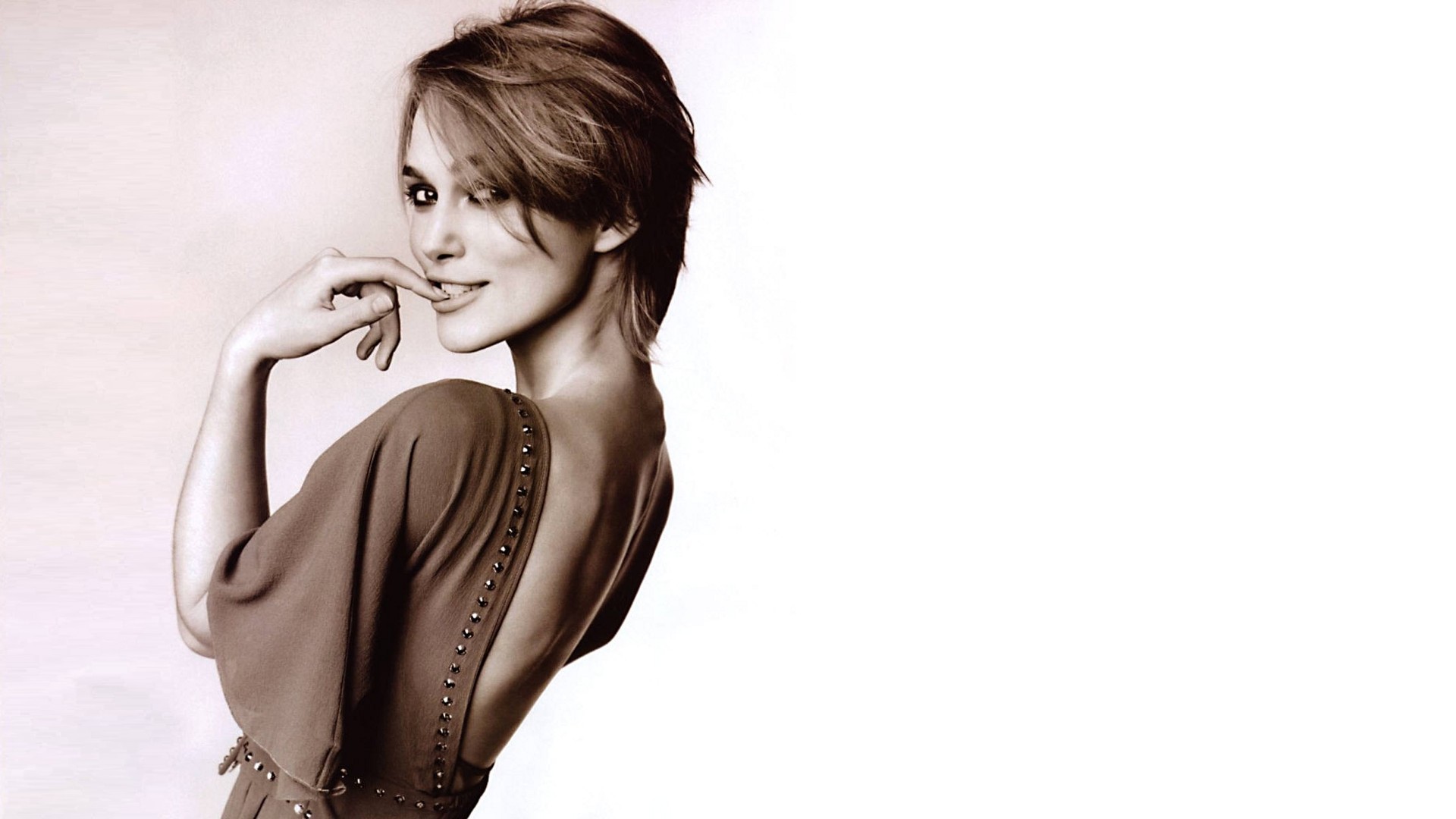 Keira Knightley in Sepia Tones HD Wallpaper