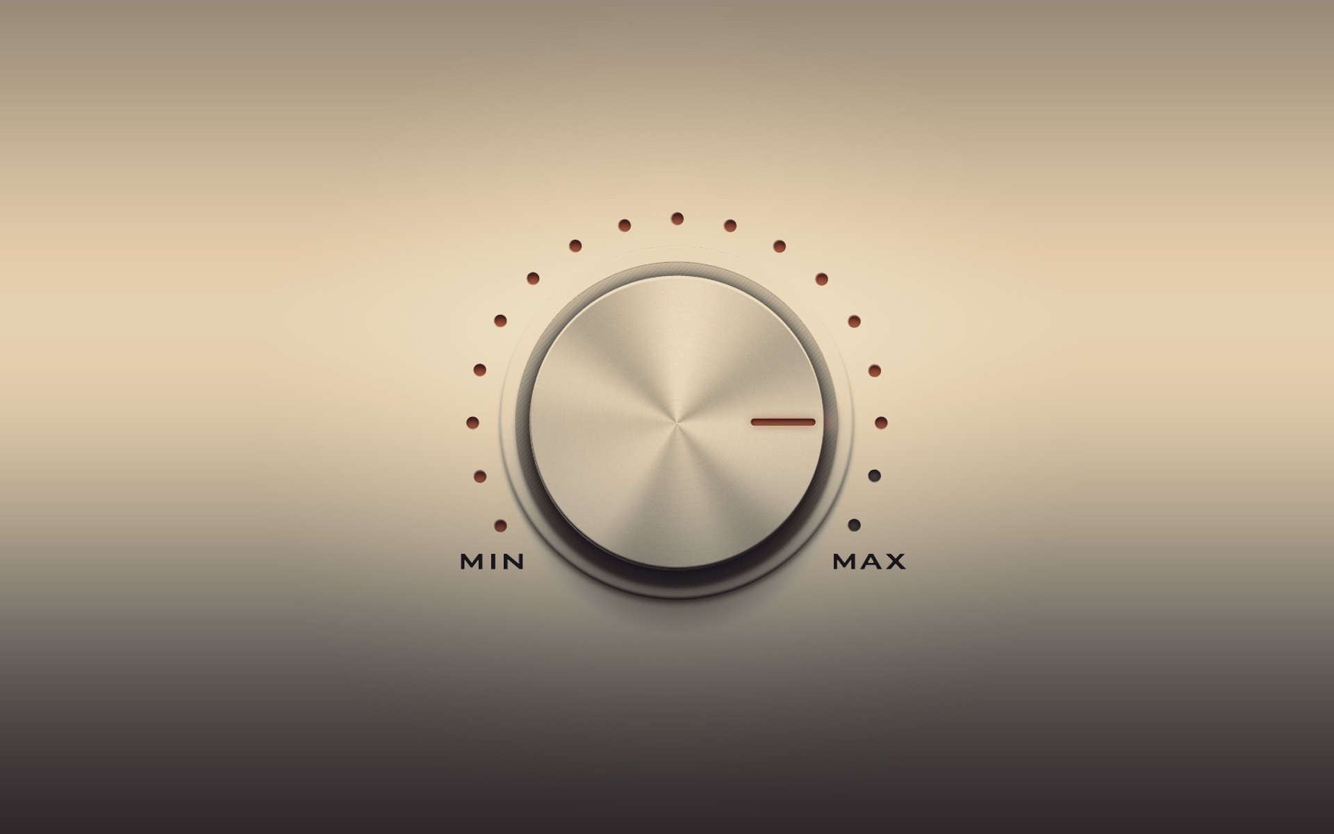Volume knob with MIN and MAX labels HD Wallpaper
