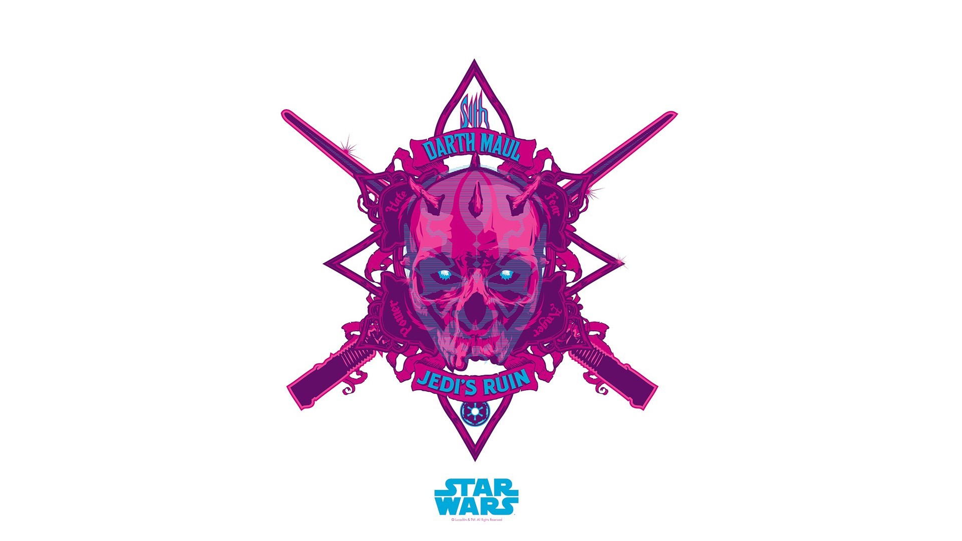 Darth Maul Star Wars Jedi's Ruin Logo HD Wallpaper