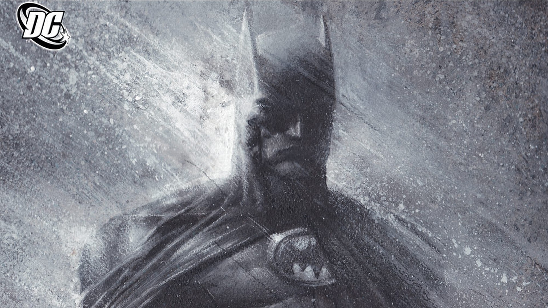 Batman in a Grayscale Comic Art Style HD Wallpaper