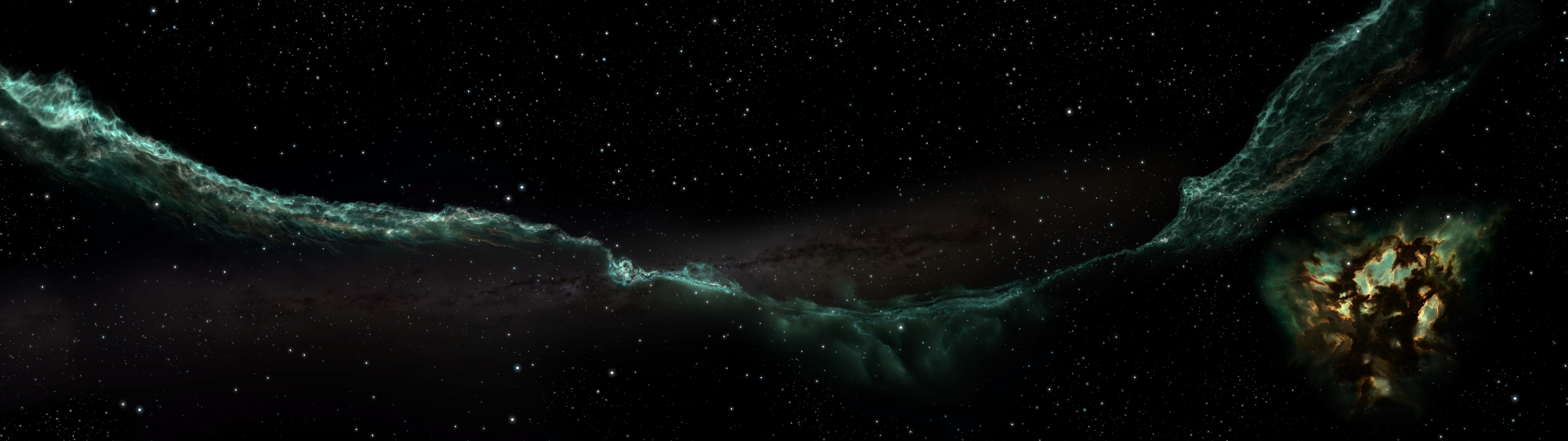 EVE Online space nebula with stars and galaxy HD Wallpaper