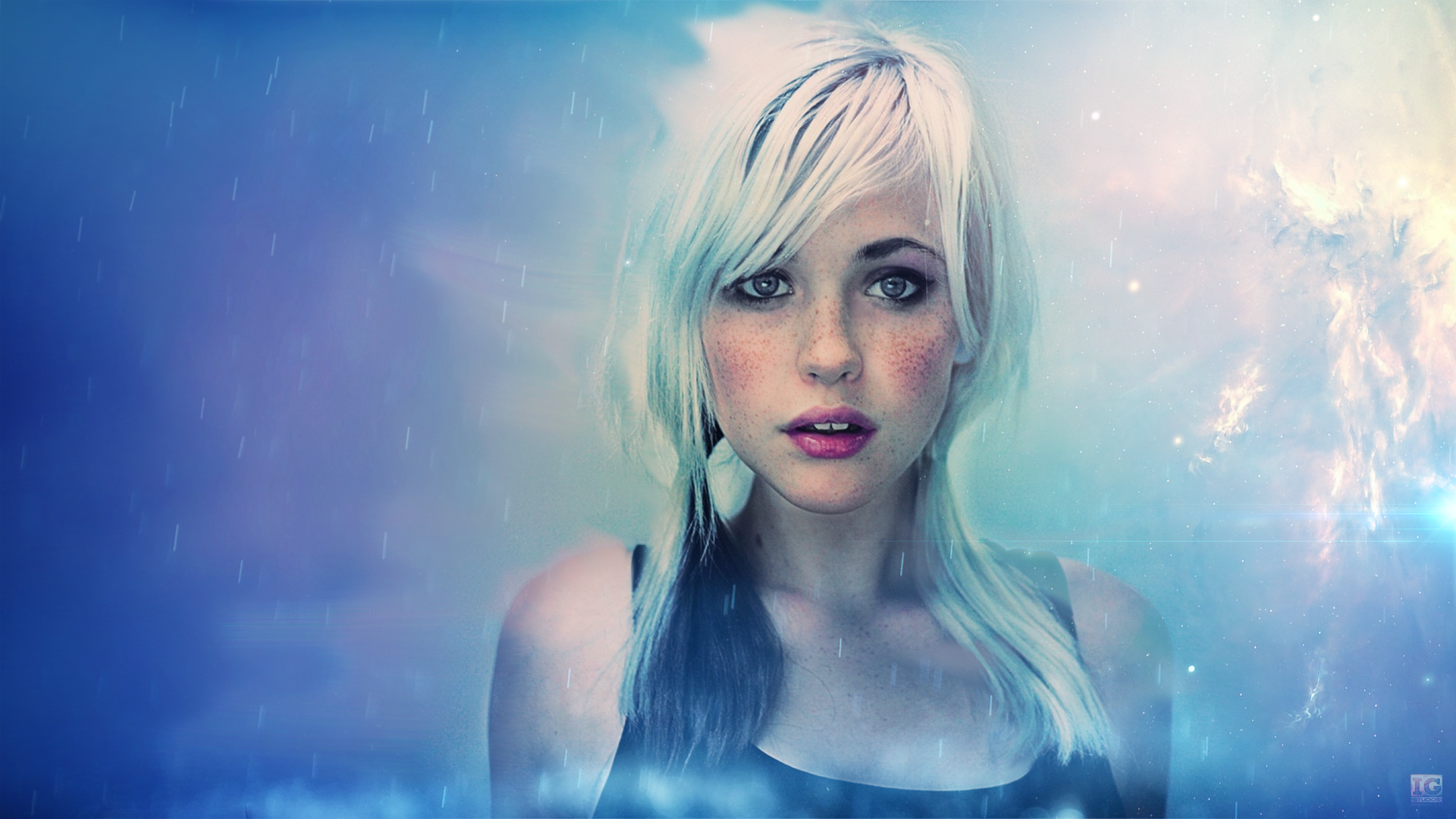 Devon Jade with blonde hair and freckles HD Wallpaper