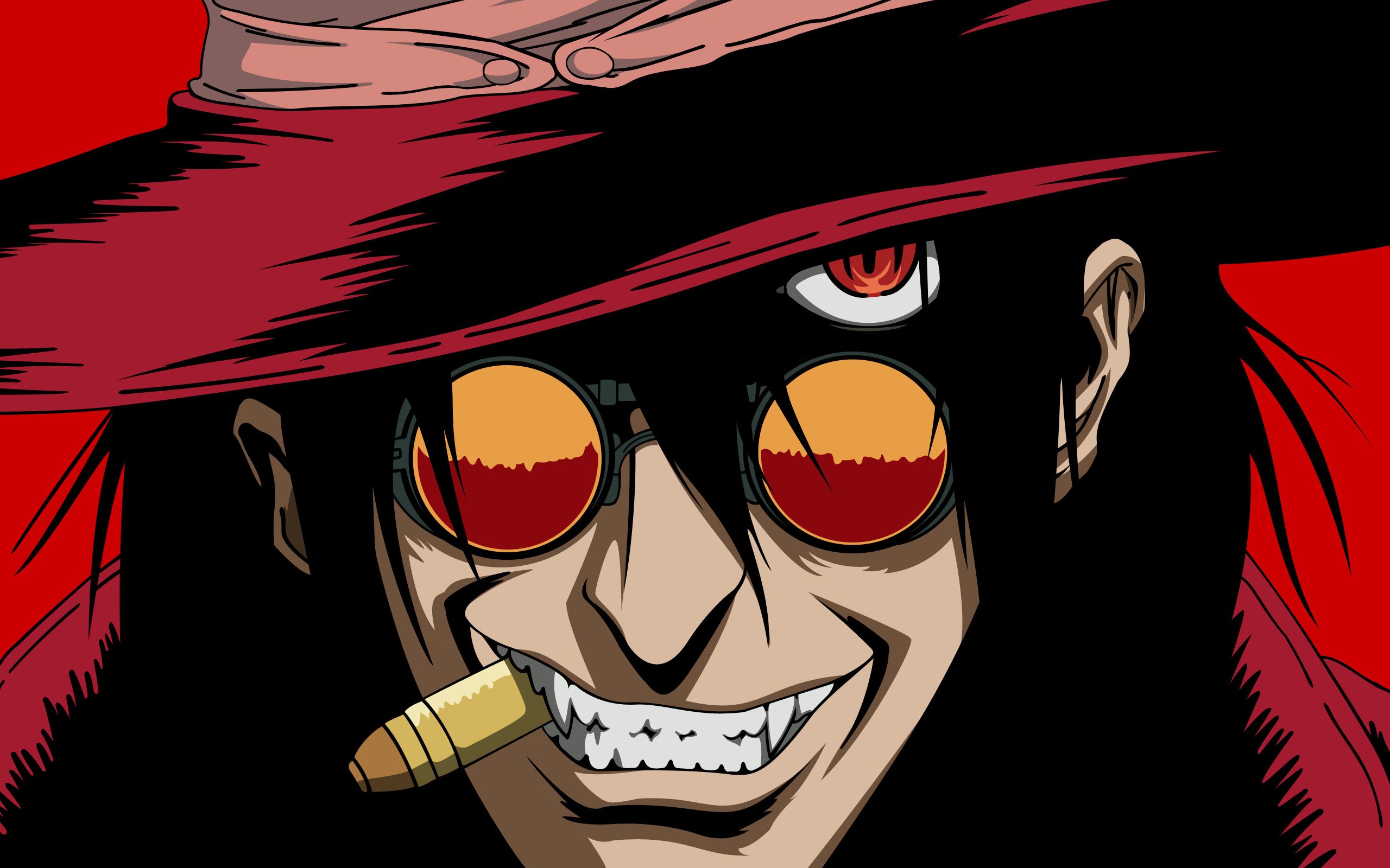 Alucard from Hellsing with a cigar HD Wallpaper