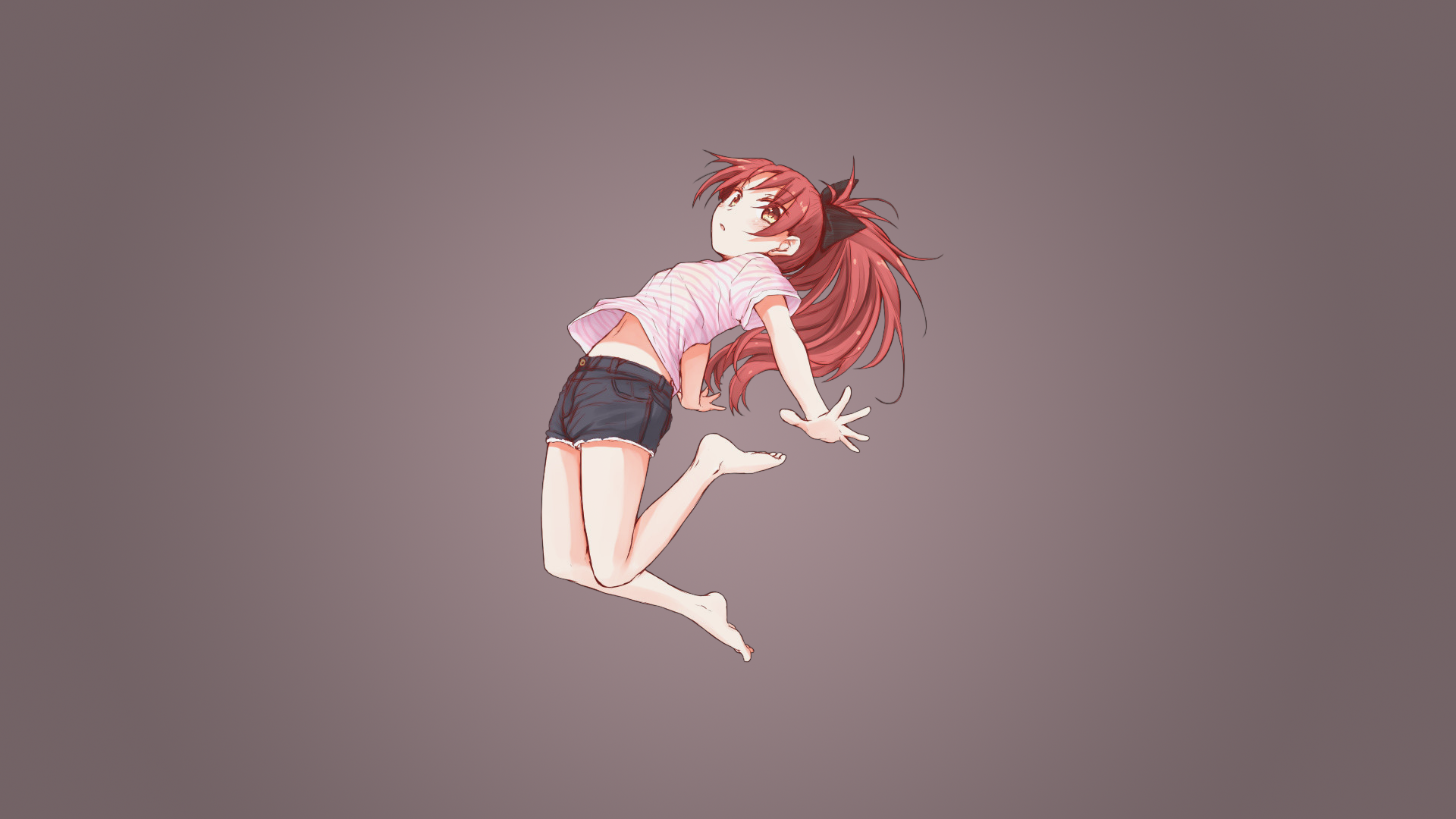 Sakura Kyouko from Mahou Shoujo Madoka Magica jumping HD Wallpaper