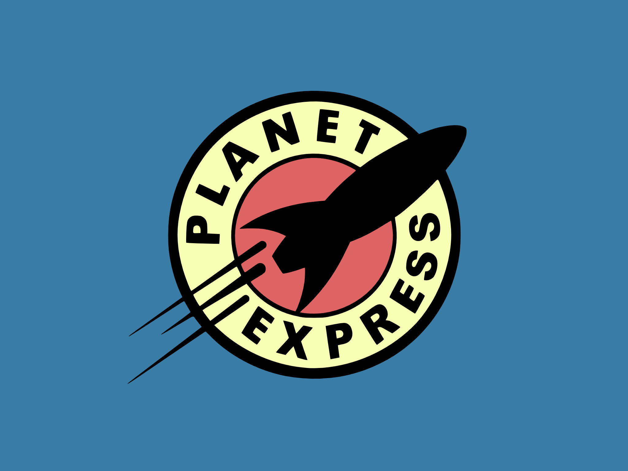 Planet Express Logo from Futurama HD Wallpaper
