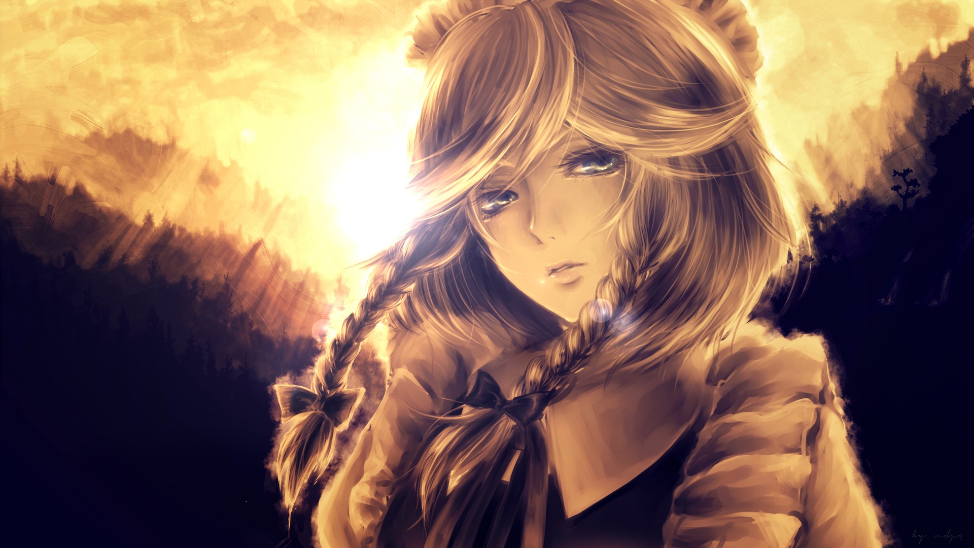 Izayoi Sakuya artwork from Touhou HD Wallpaper