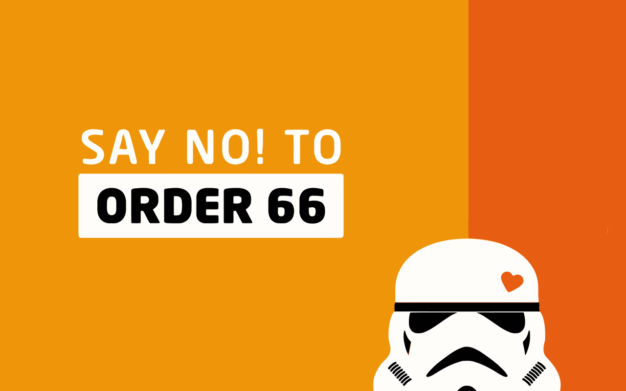 Stormtrooper saying no to Order 66 HD Wallpaper