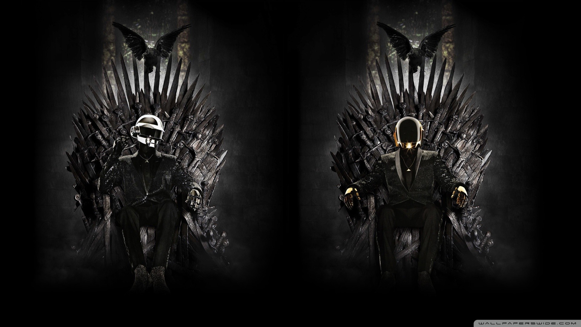 Daft Punk on the Iron Throne HD Wallpaper