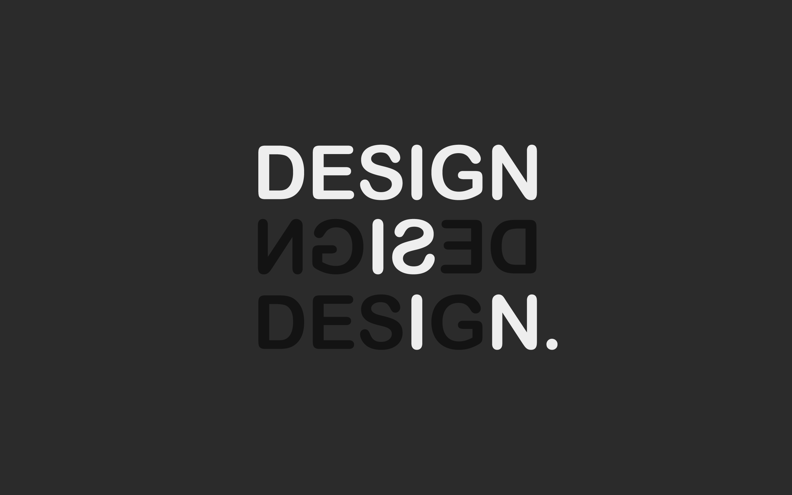 Minimalist design with typography and reflections HD Wallpaper