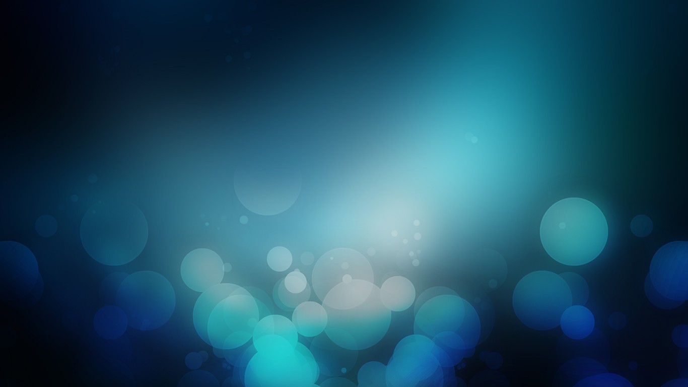 Blue bokeh digital art with light effects HD Wallpaper
