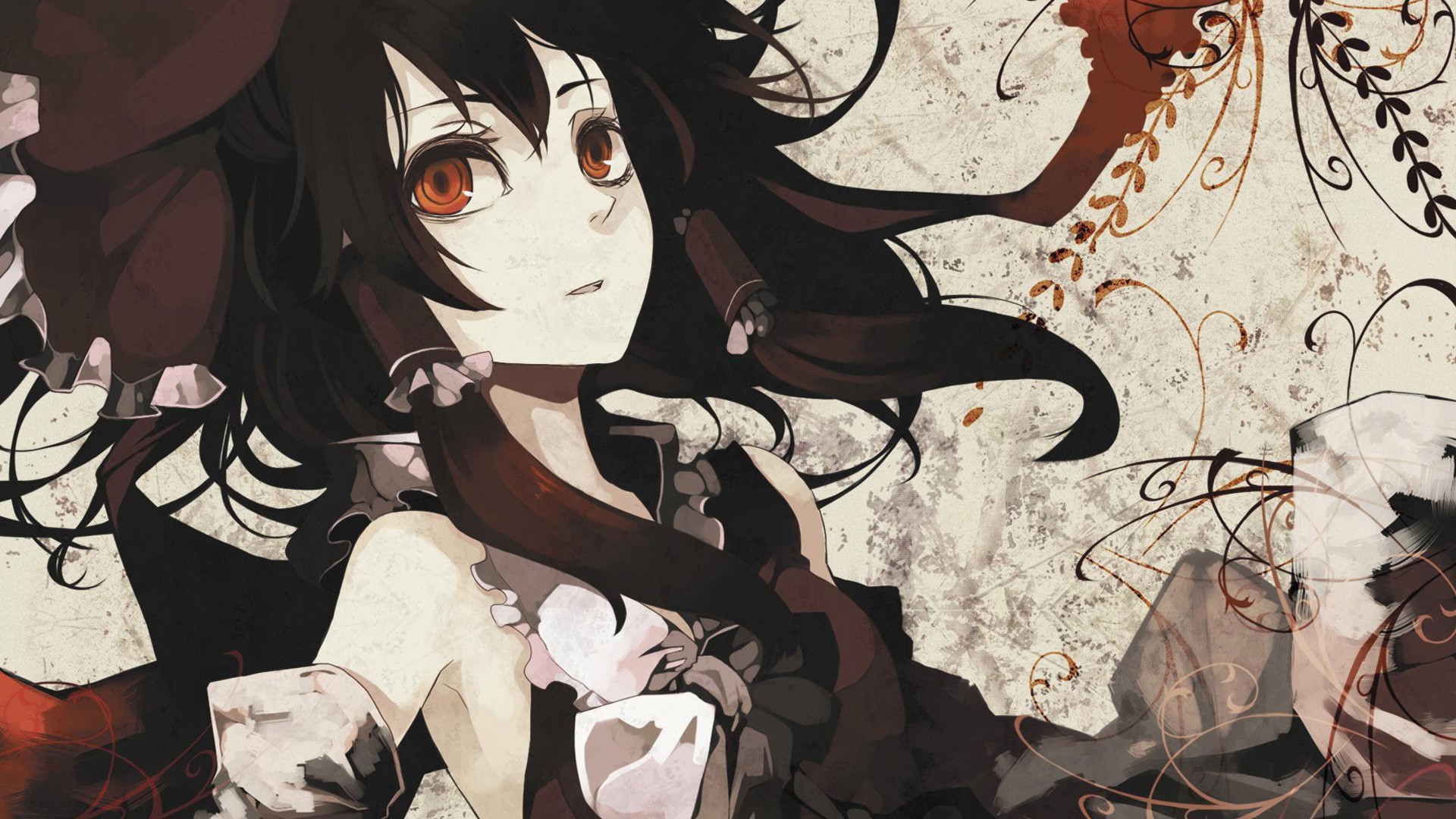Touhou: Hakurei Reimu Anime Girl HD Wallpaper