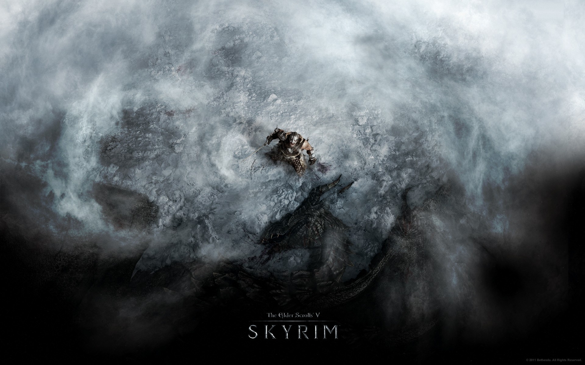 The Elder Scrolls V: Skyrim Dragon Battle HD Wallpaper
