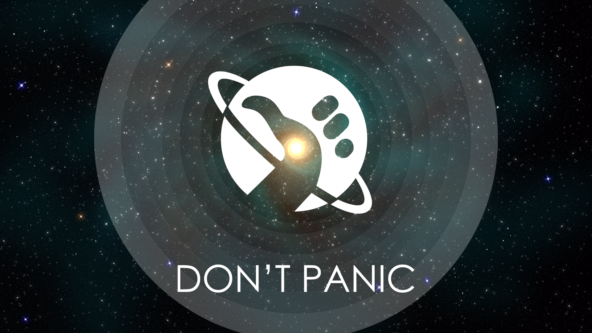 The Hitchhiker's Guide to the Galaxy Don't Panic Logo HD Wallpaper