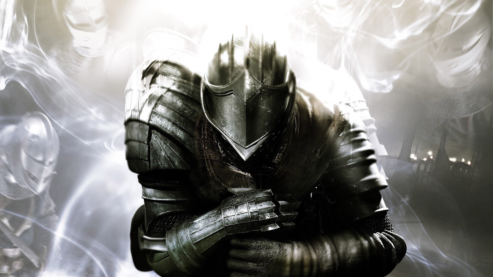Dark Souls Knight in Armor with Smoke HD Wallpaper