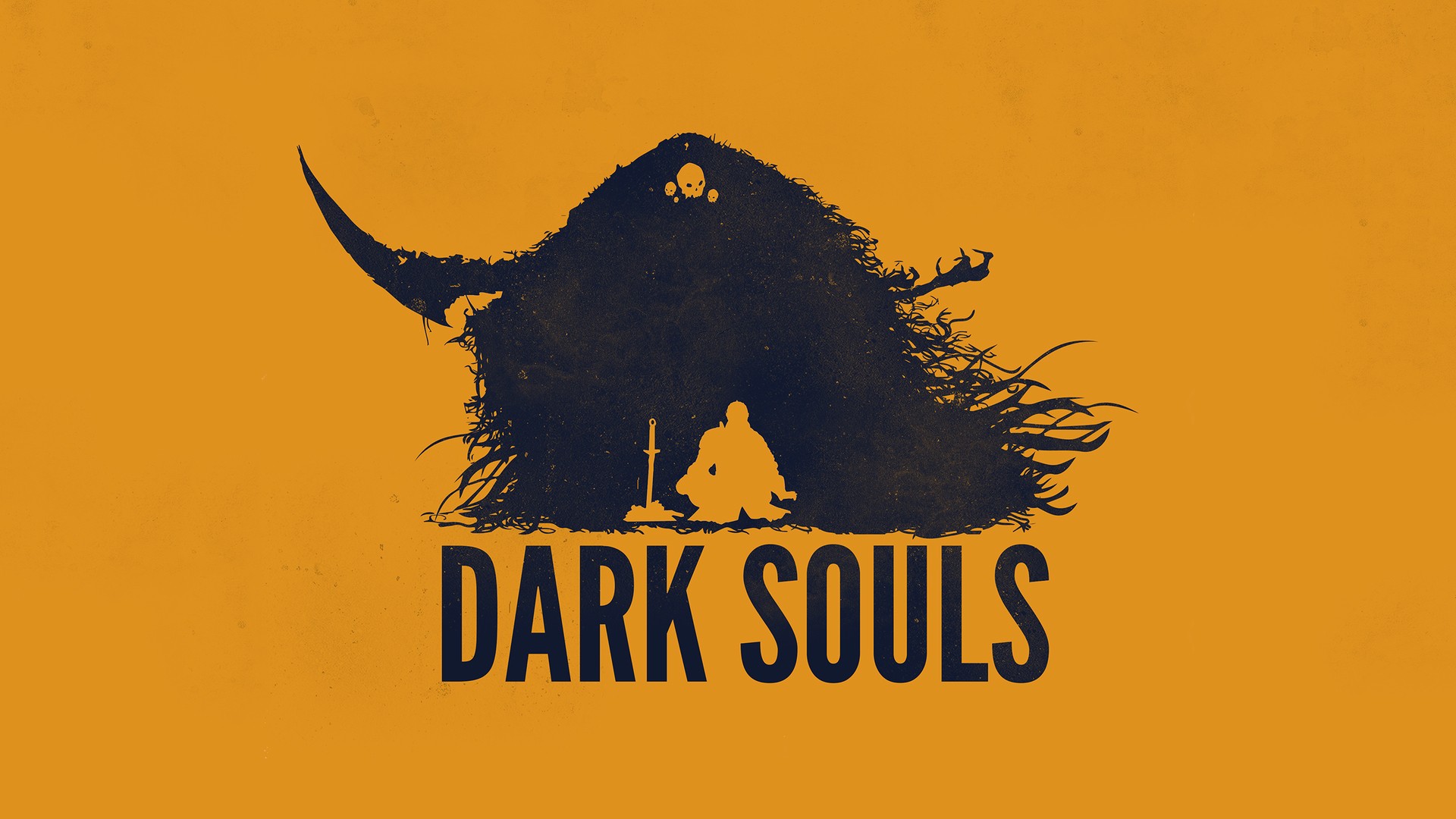 Dark Souls minimalist silhouette art HD Wallpaper