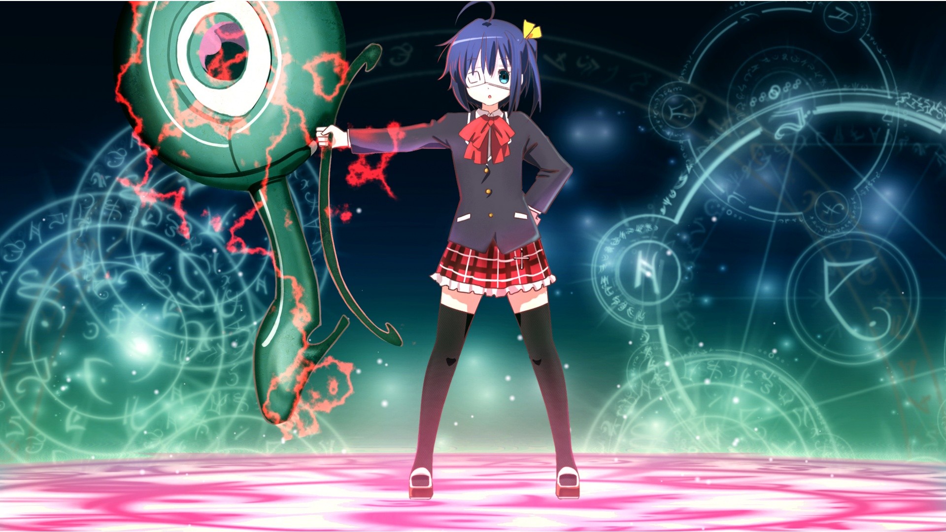 Takanashi Rikka from Chuunibyou demo Koi ga Shitai! with magical effects HD Wallpaper