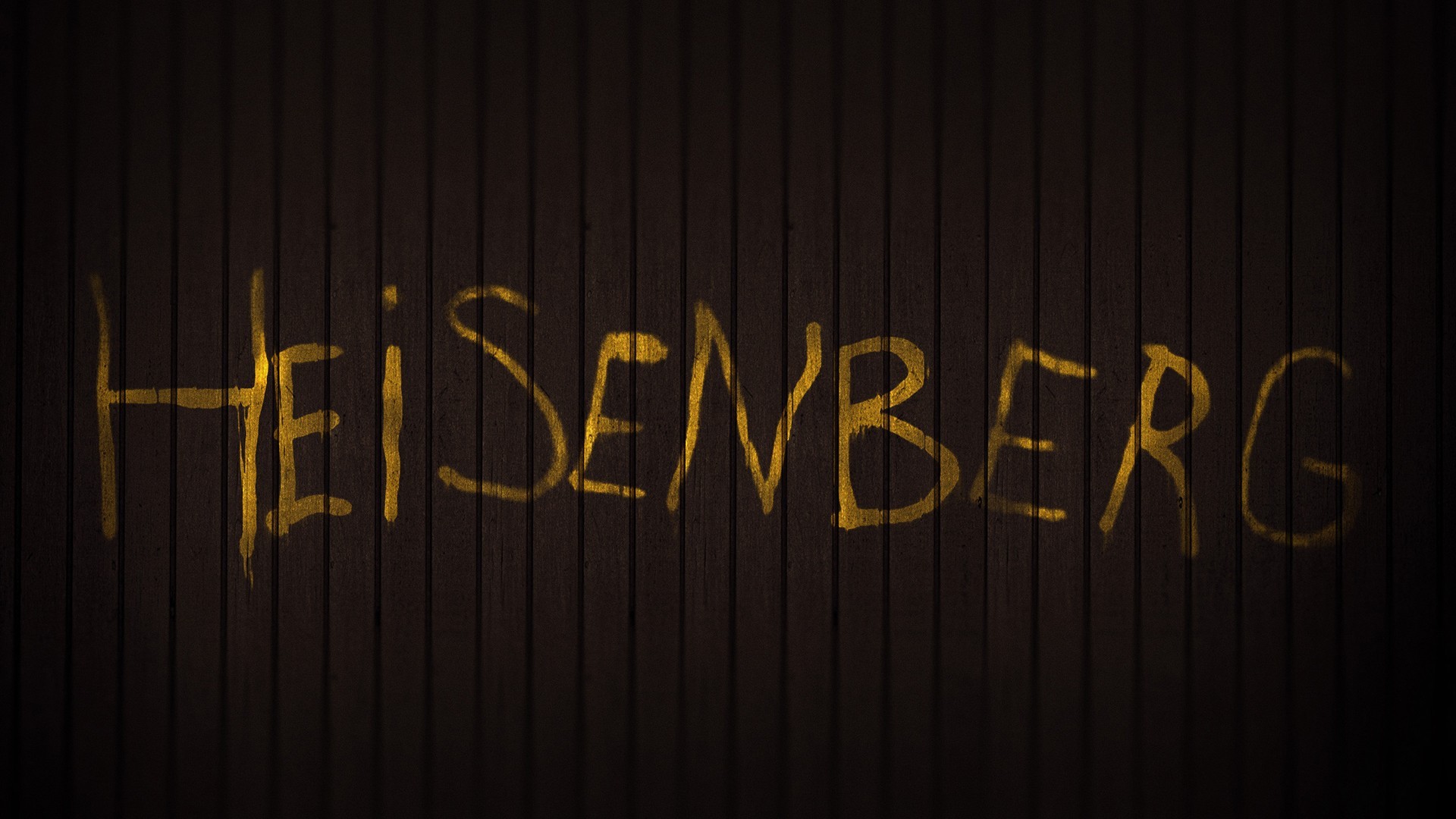 Heisenberg graffiti on a dark wooden wall HD Wallpaper