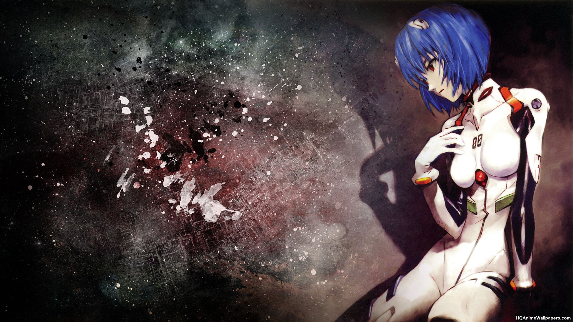 Rei Ayanami in Neon Genesis Evangelion Plugsuit HD Wallpaper