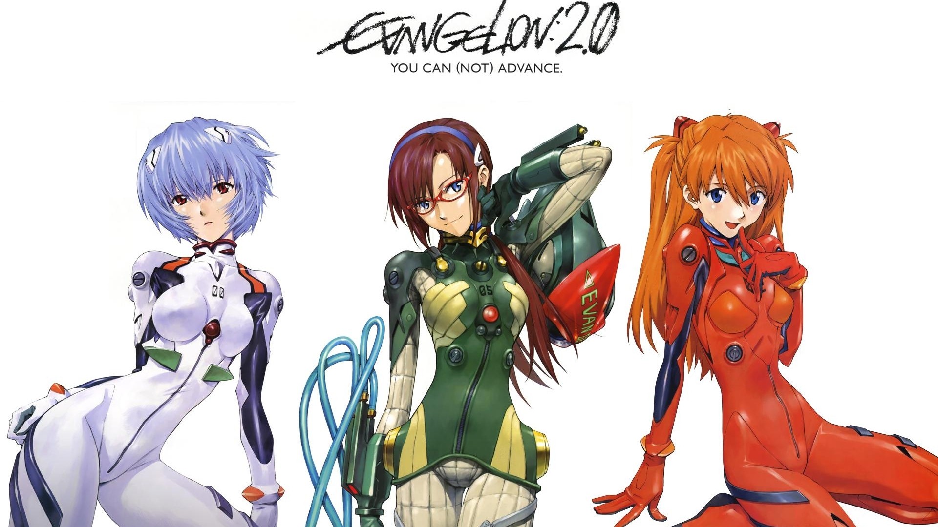 Evangelion 2.0: Ayanami Rei, Makinami Mari, Asuka Langley Soryu HD Wallpaper