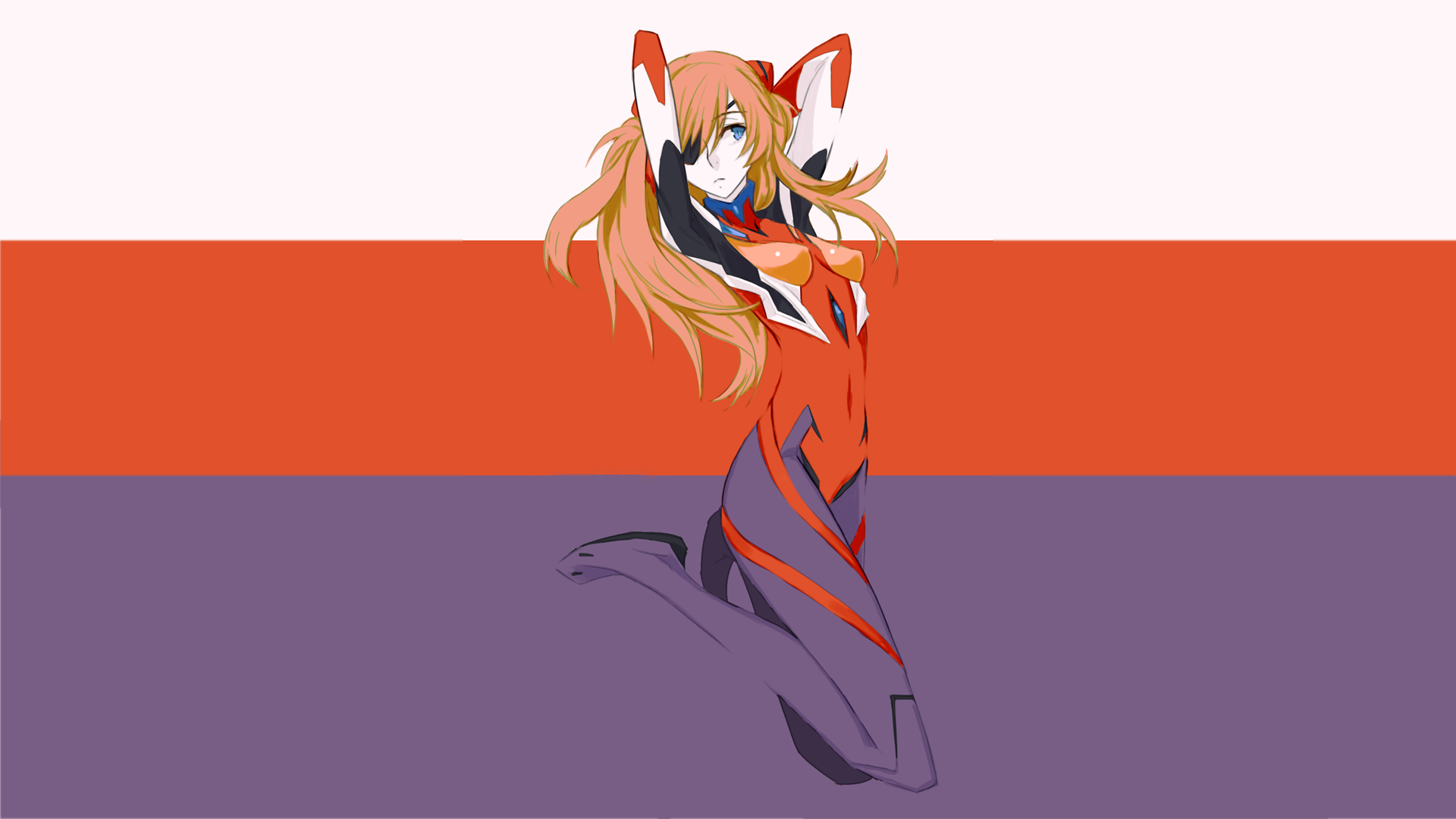 Asuka Langley Soryu in a plugsuit HD Wallpaper